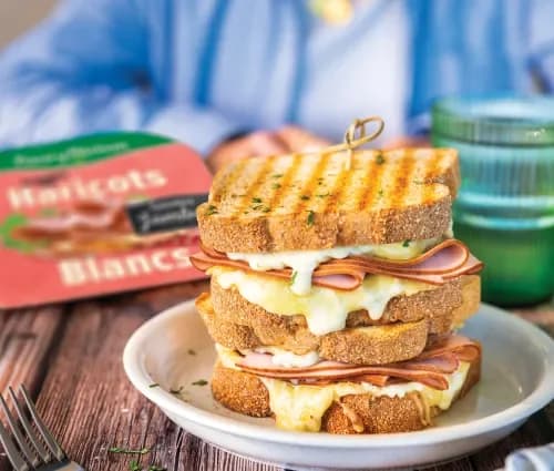 Sandwichs grillés et emballage de Tranches Végé Fleury Michon