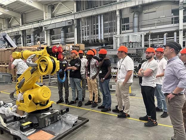 Présentation de machines sur un site industriel Sidel