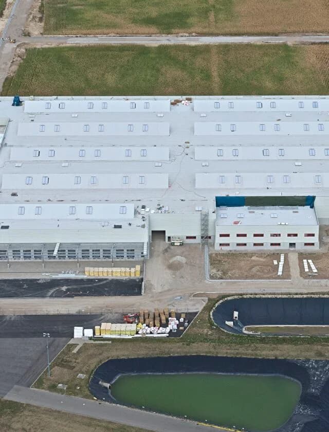 Vue aérienne du site industriel U3 de Schmidt Groupe à Sélestat