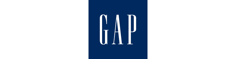Logo GAP (carré bleu marine, version 1990 restaurée)