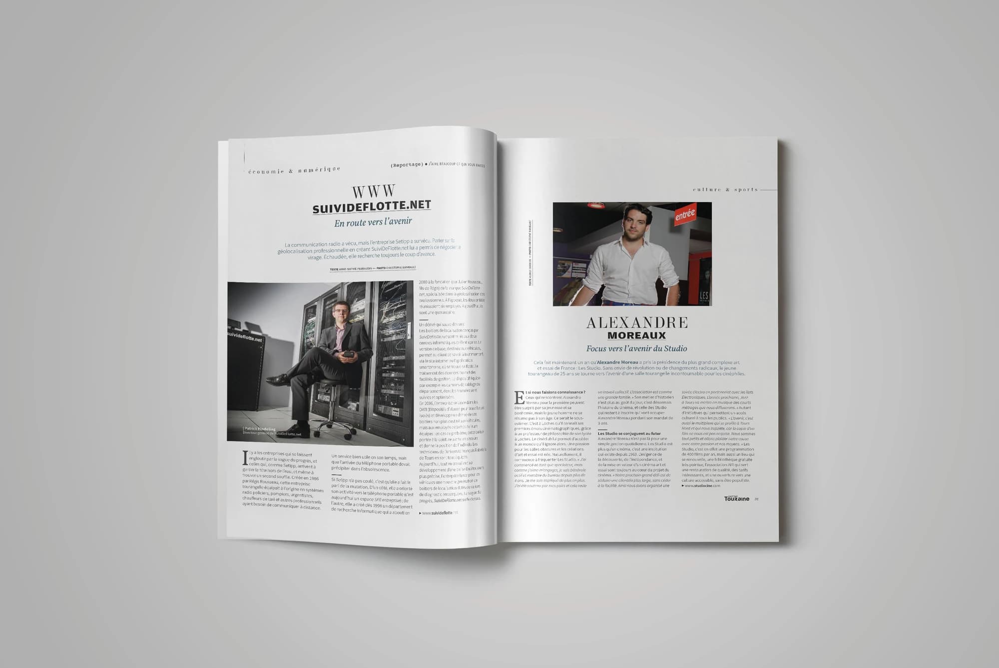 Notre Touraine : double page de reportages sur Suivideflotte.net et Alexandre Moreaux