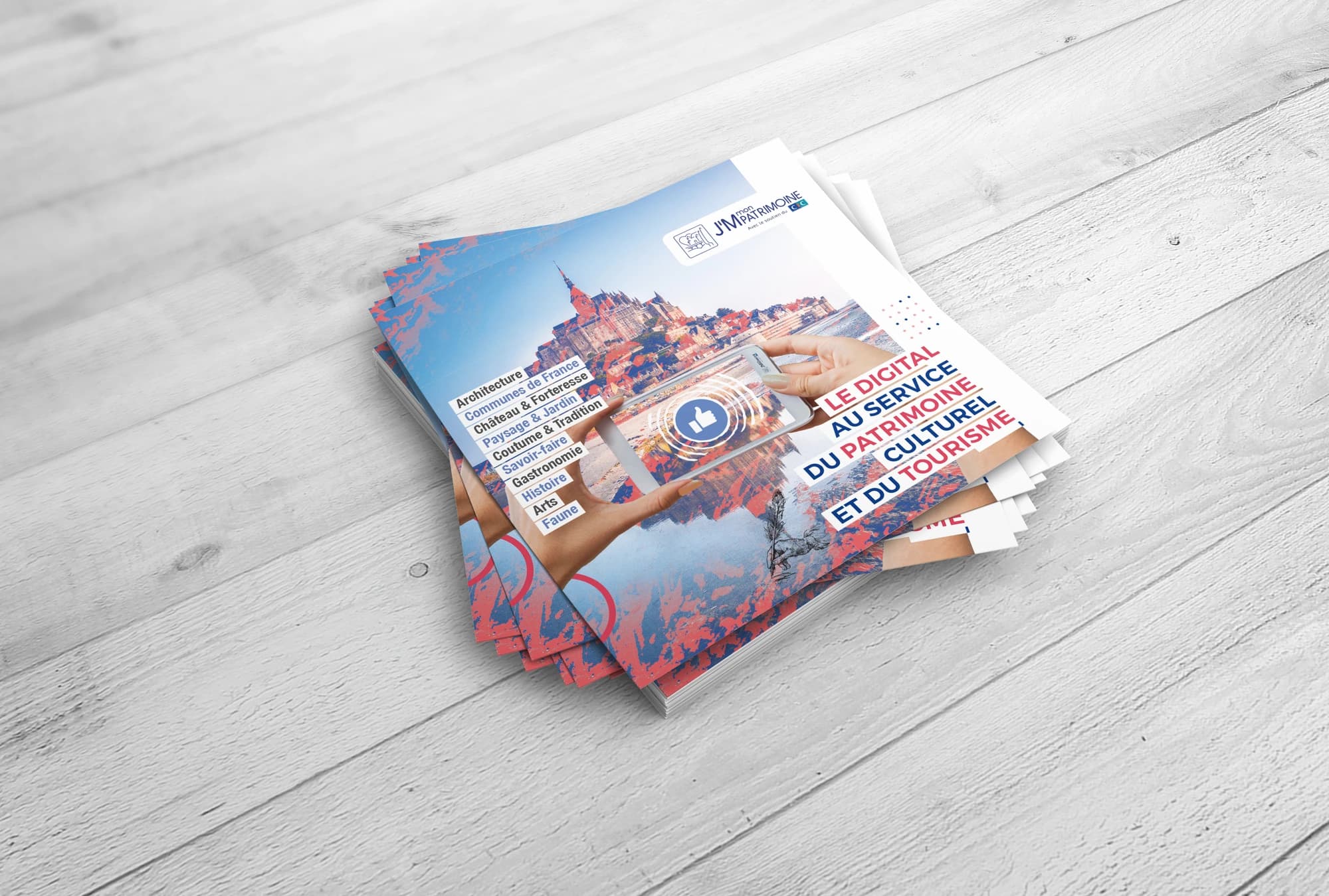 J’M Mon Patrimoine : brochure, le digital au service du patrimoine culturel et du tourisme