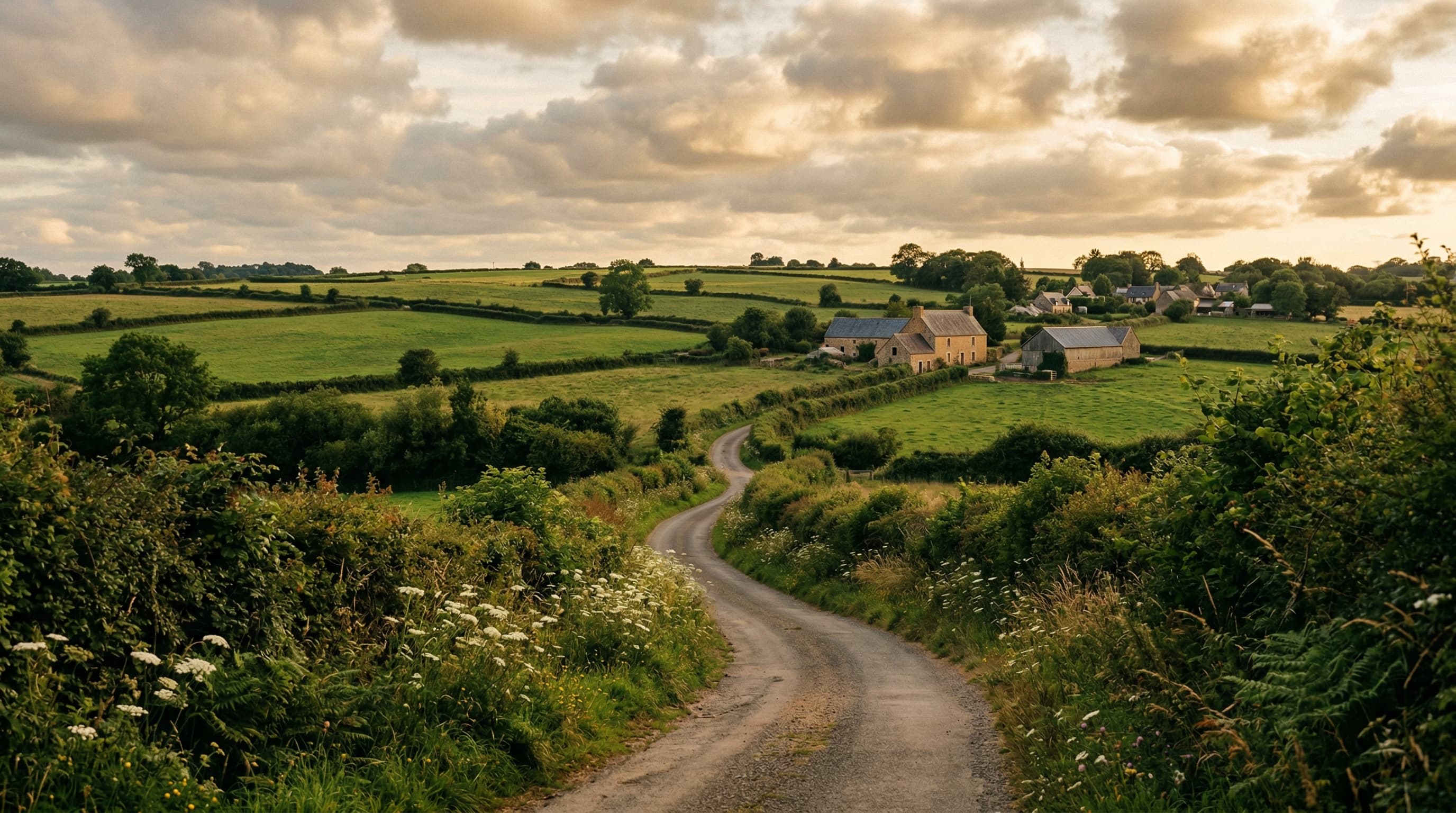 Paysage de bocage utilisé pour illustrer le modèle de campagne